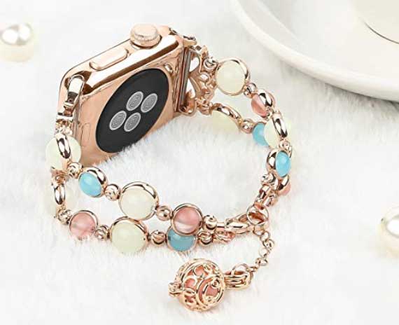 Apple Watch용 야광 진주 팔찌 스트랩