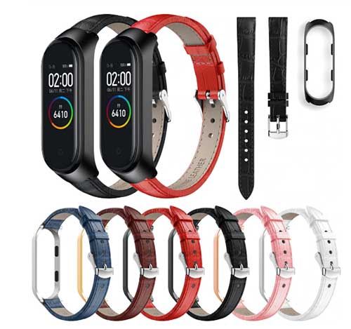 Xiaomi Mi Band 4용 가죽 스트랩