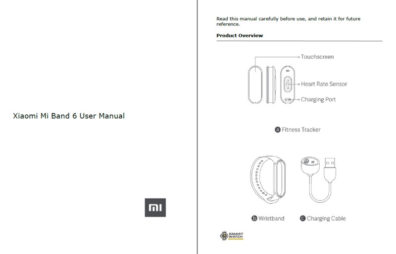 [PDF] Xiaomi Mi Band 6 사용 설명서 다운로드(영어)
