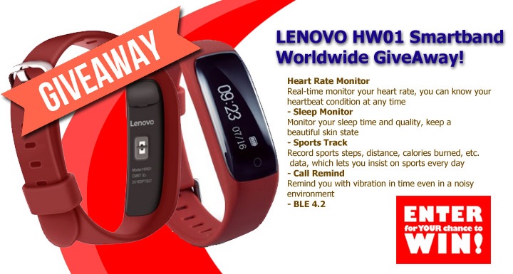 Lenovo HW01 Smartband 전세계 경품!