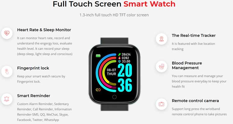 Kaizen-Smart-Watch-기능