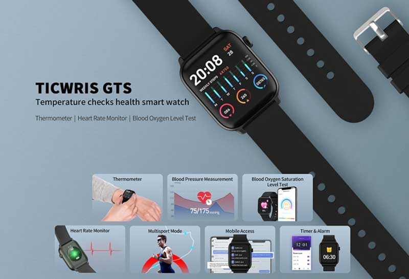 ticwris gts 스마트워치 온도계
