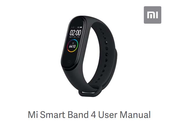 Xiaomi Mi Band 4 사용 설명서