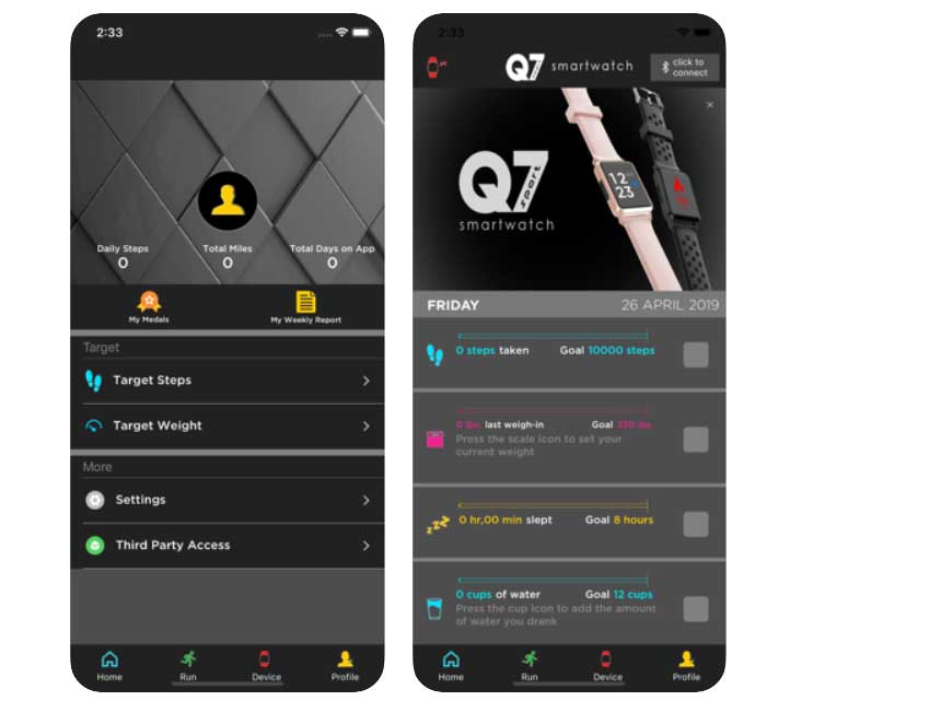 Q7 Sport Smartwatch – 설정, 지원 앱, 사용 설명서 다운로드