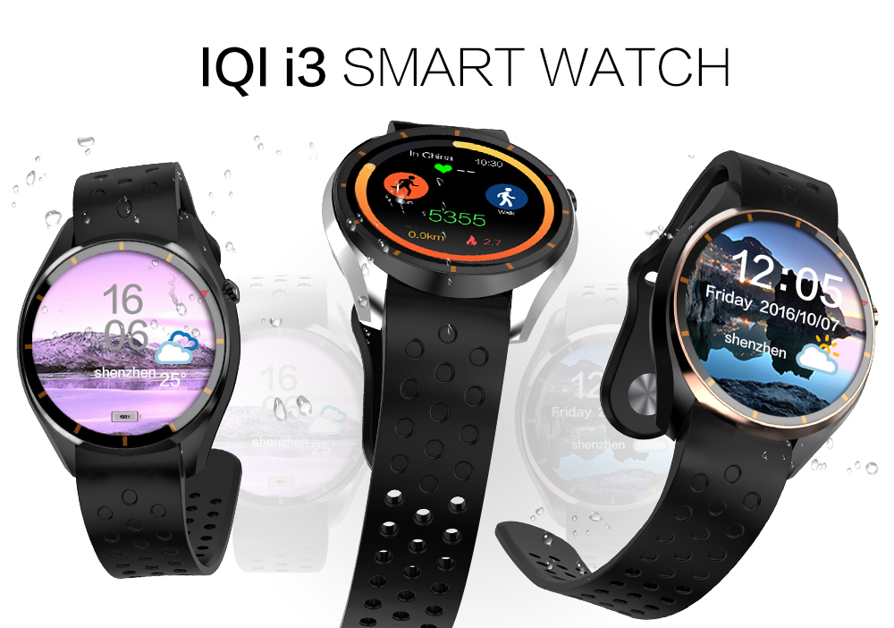 10월에 출시 예정인 얇은 기능의 Android iQi i3 Smartwatch